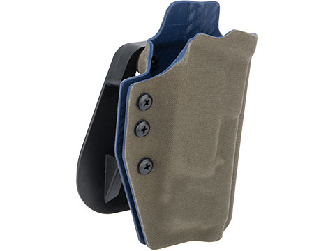 QVO Tactical Secondary OWB Kydex Holster for EMG Hudson H9 Series (Color: Ranger Green)