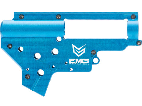 EMG x Retro Arms CZ Billet CNC 8mm Ver.2 Gearbox Shell for M4 / M16 Series Airsoft AEG Rifles (Color: EMG Blue)