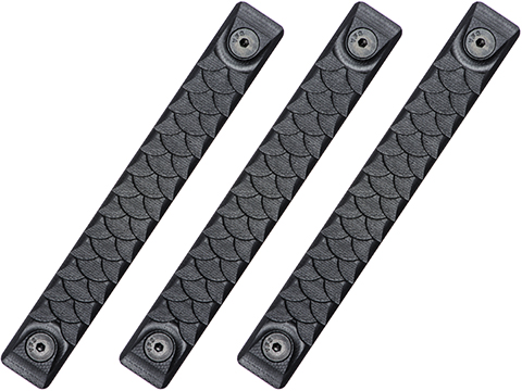 RailScales HTP Dragon Scales for KeyMod and M-LOK Handguards (Model: Black / M-LOK / 3 Pack / 2.5 Slot)