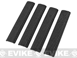 Matrix Rubber Snakeskin Textured Keymod 6 Rail Covers - Set of 4 (Color: Black)