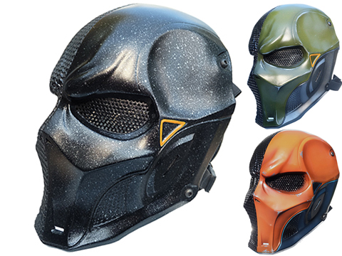 Evike.com R-Custom Fiberglass Merc V3 Full Face Mask (Color: OD Green / Mesh Lens / Large)