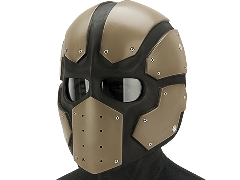 Evike.com R-Custom Raven Fiberglass Mask (Color: Desert / Smoked Lens)
