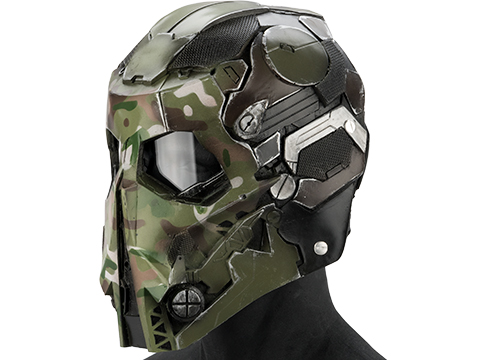 Evike.com R-Custom Fiberglass  Stalker Full Face Mask (Color: Woodland / Clear Lens)