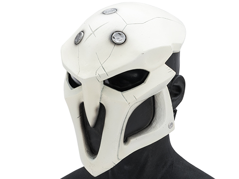 Evike.com R-Custom Fiberglass  Reaper Full Face Mask (Color: White / Clear Lens)