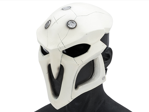 Evike.com R-Custom Fiberglass  Reaper Full Face Mask (Color: White / Smoke Lens)