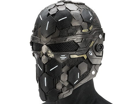 Evike.com R-Custom Fiberglass  Cypher Full Face Mask (Color: Black / Mesh)