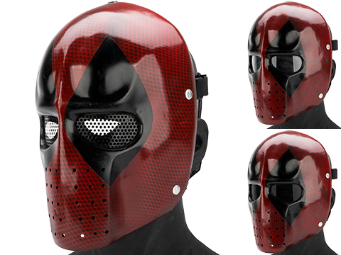 Evike.com R-Custom Fiberglass  Snarky Mercenary Full Face Mask (Color: Clear Lens)