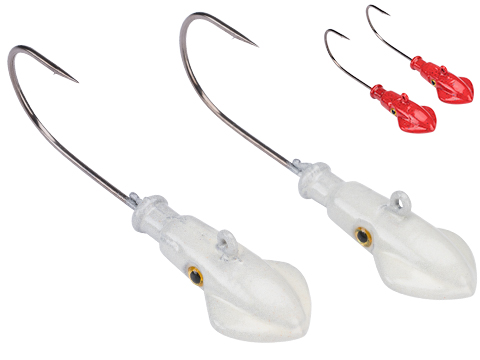 Reel 2 Kill Squid Head Saltwater Jig (Color: Glow White / 2oz)