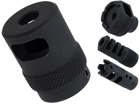 Retro Arms CZ 14mm Positive CNC Muzzle Brake for Airsoft AEGs 