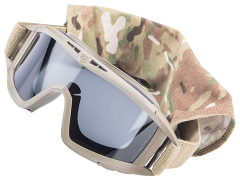 Revision Desert Locust® Ballistic Goggles US Military Kit (Color: Tan 499 Frame / Clear & Smoke Lens)