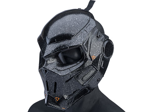 Evike.com R-Custom Fiberglass Taskmaster V2 Full Face Mask (Color: Black / Smoke Lens / Large)