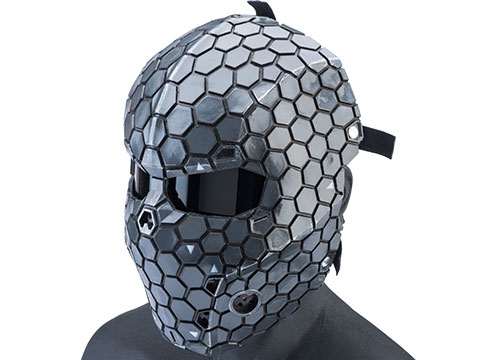 Evike.com R-Custom Fiberglass Hive Full Face Mask (Color: Black / Large / Clear Lens)