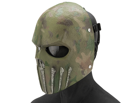Evike.com R-Custom Fiberglass  Wraith Full Face Mask with Grey Lens (Color: Woodland)