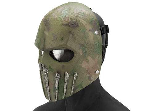 Evike.com R-Custom Fiberglass  Wraith Full Face Mask with Clear Lens (Color: Woodland)