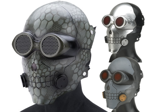 Evike.com R-Custom Fiberglass Death Gun Full Face Mask with Wire Mesh Lenses (Color: Standard)