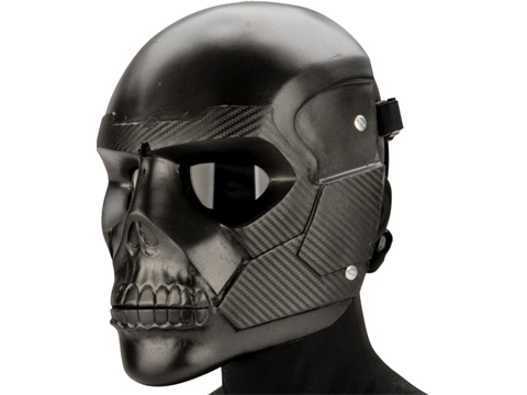 Evike.com R-Custom Luden Fiberglass Mask (Color: Carbon Fiber / Clear Lens)