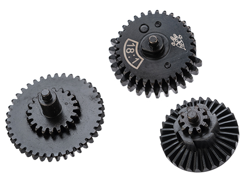 Rocket Airsoft CNC Steel Gear Set for Tokyo Marui Spec Airsoft AEG Gearboxes (Type: 18:1 Standard)