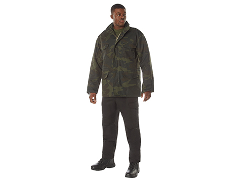 Rothco Midnight Camo M-65 Field Jacket (Model: Woodland / Large)