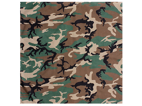 Rothco Military Tactical Combat Bandana (Color: Woodland Camo)