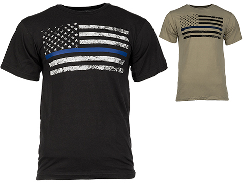 Rothco Thin Blue Line T-Shirt - Black 