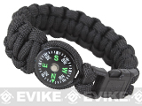 Rothco Paracord Compass Bracelet - Black / 7