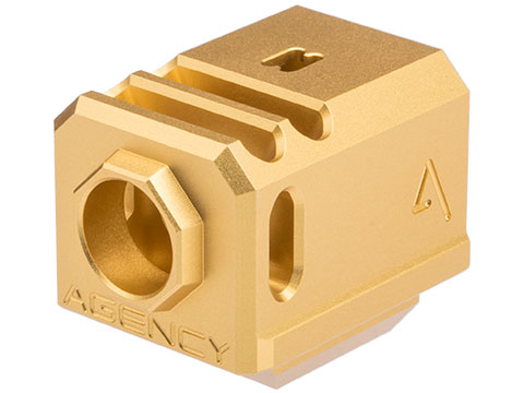 RWA Agency Arms 417 Dual Port Compensator for Elite Force GLOCK Series Gas Blowback Airsoft Pistols (Color: Gold)