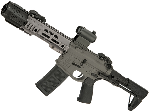 EMG SAI Licensed GRY SBR AR-15 / M4 AEG Training Rifle w/ Aster Gearbox (Configuration: PDW / Grey Non-ITAR Furniture)