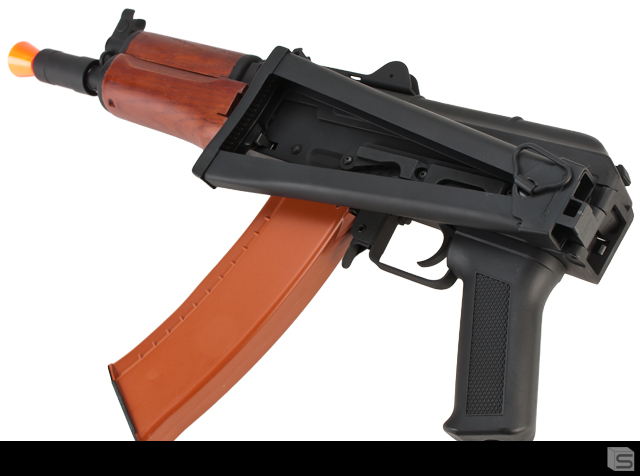 Full Metal Aks 74u Ak 74 Airsoft Aeg Rifle With Real Wood