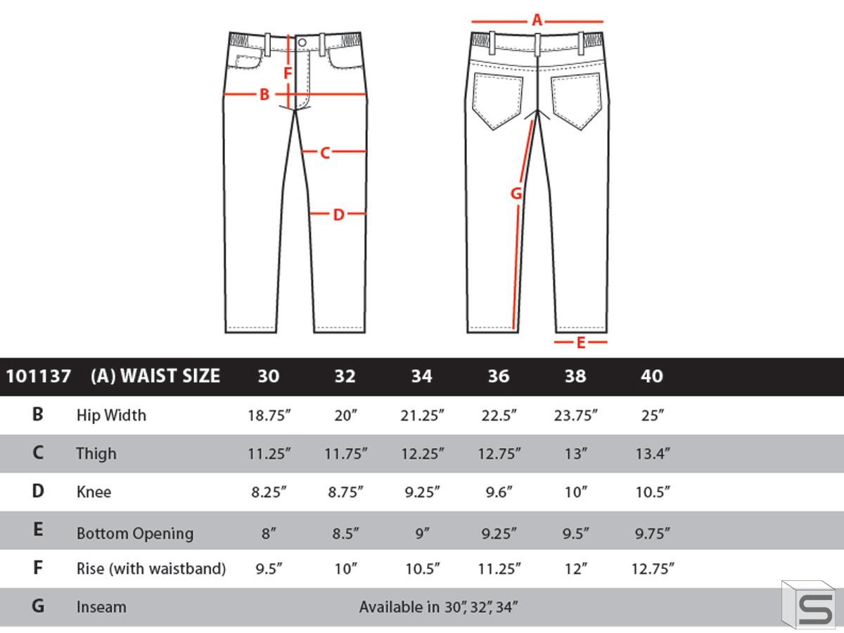 draggin jeans size chart