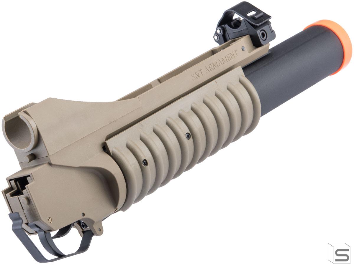 Cybergun Colt Licensed M3 40mm Grenade Launcher For M4 M16 Series Airsoft Rifles Model Dark Earth Long Pro Shop Salient Arms