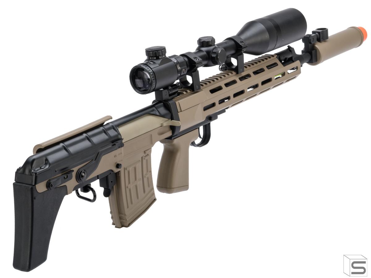 Cyma Standard Svu Airsoft Aeg Bullpup Sniper Rifle With M Lok Handguard
