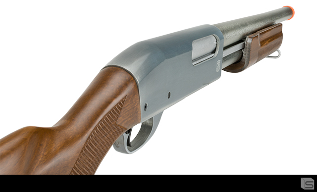 S T M870 Type Full Metal Airsoft Training Shotgun Version Police Silver Wood Stock Pro Shop Salient Arms S T M870 Type Full Metal Airsoft Training Shotgun Version Police Silver Wood Stock Pro Shop Salient Arms
