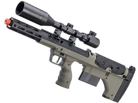 Desert Tech SRS-A2 16 Covert Pull Bolt Action Bullpup Sniper Rifle by Silverback Airsoft (Color: OD Green / Right-Handed)