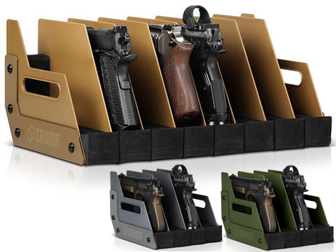 Savior Equipment Pistol Storage Gun Rack (Model: 8 Slot / OD Green)