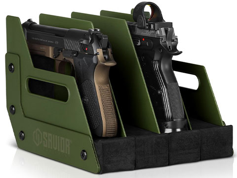 Savior Equipment Pistol Storage Gun Rack (Model: 4 Slot / OD Green)