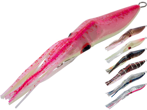 Sea Falcon Slow Squid - Swimming Deep Sea Fishing Jig (Model: Real Glitter Squid w/ Blue Pink / 60g)