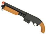 A&K Sawed Off M870 Type Full Metal 400 FPS Airsoft Training Shotgun (Version: Real Wood)