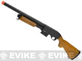 A&K M870 Type Full Metal 400 FPS Airsoft Training Shotgun (Version: Long Version / Real Wood)