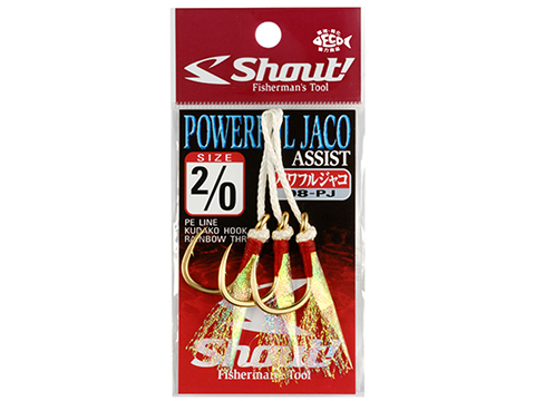 Shout! Fisherman's Tackle Powerful Jaco Single Assist Hook (Size: 1/0 / 3-Pack)