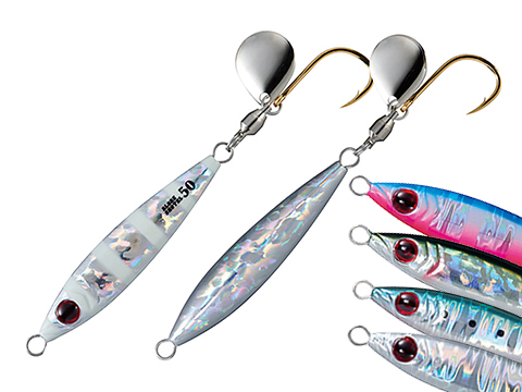 Shout! Fishing Tackle Blade Shotel Fishing Jig (Color: Blue Pink Zebra Glow / 80g)