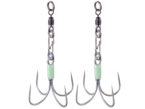 Shout! Fisherman's Tackle Glow Quad Assist Hook (Size: S)