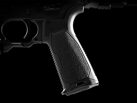 Strike Industries AR Overmolded Enhanced Pistol Grip (Model: 25 Degrees / Black)