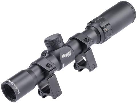 SIG SAUER AIR T4 1-4x24mm Scope for Airsoft Rifles w/ Scope Rings