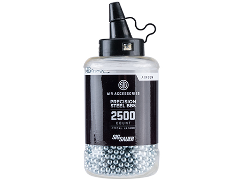 Sig Air Airgun 4.5mm / .177 cal Steel BB - Bottle (Type: Zinc Plated Steel / .35g / 2500rd)