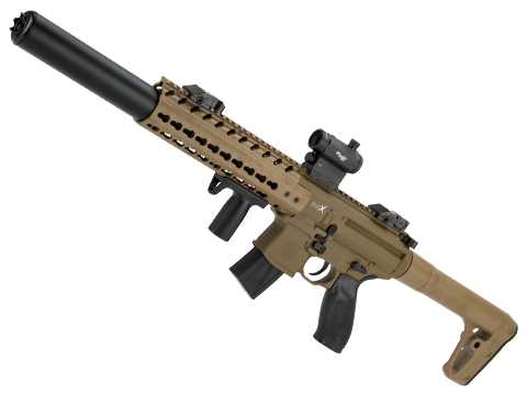 SIG Sauer MCX ASP Co2 Powered .177 cal Semi-Automatic Airgun w/ Red Dot Optic (Color: Flat Dark Earth)