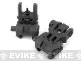 Command Arms (CAA) Licensed Low Profile Flip-up Sights Set (Color: Black)