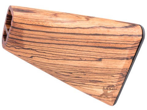 Simple Airsoft X Ghost Collection Stubby Exotic Wood & Carbon Fiber Fixed M4 AEG Stock (Model: Zebrawood)