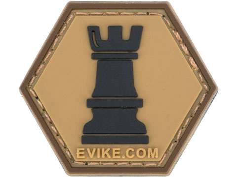 Operator Profile PVC Hex Patch Chess Series (Piece: Rook / Tan)