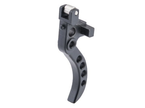 Slong Airsoft CNC Steel 45 Degree Zero Trigger for Tokyo Marui VSR-10 Airsoft Sniper Rifles (Model: Curved Face / Black)