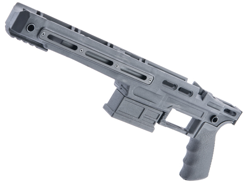 Slong Airsoft CSR-10 Tactical Stock w/ M-LOK Mounting Slots for VSR-10 Airsoft Sniper Rifles (Model: Picatinny Stock / Black)